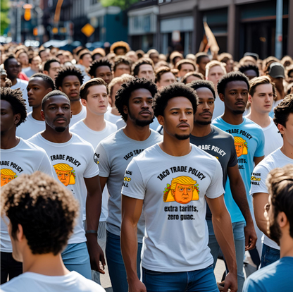 TACO TRADE POLICY Tee – Extra Tariffs, Zero Guac