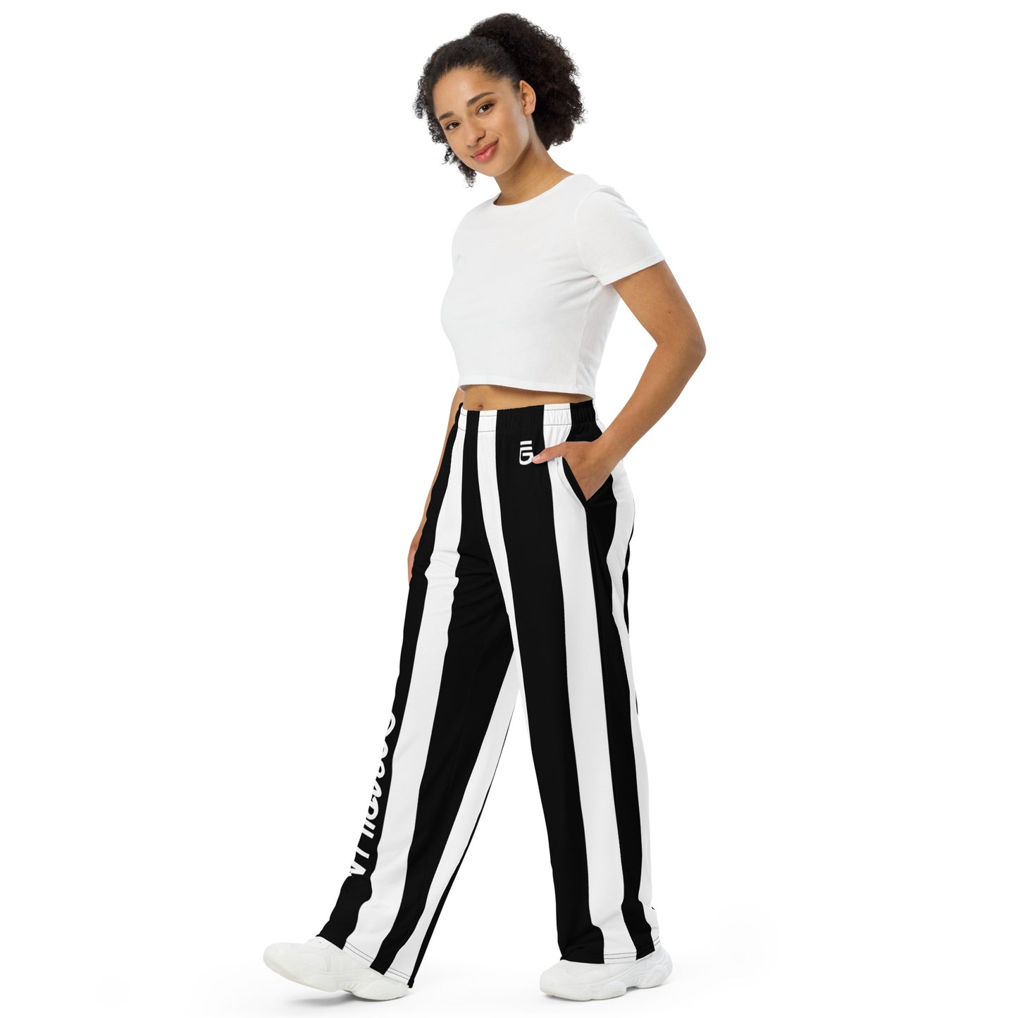 Goscrilla Women's Stripe Wide-Leg Pants