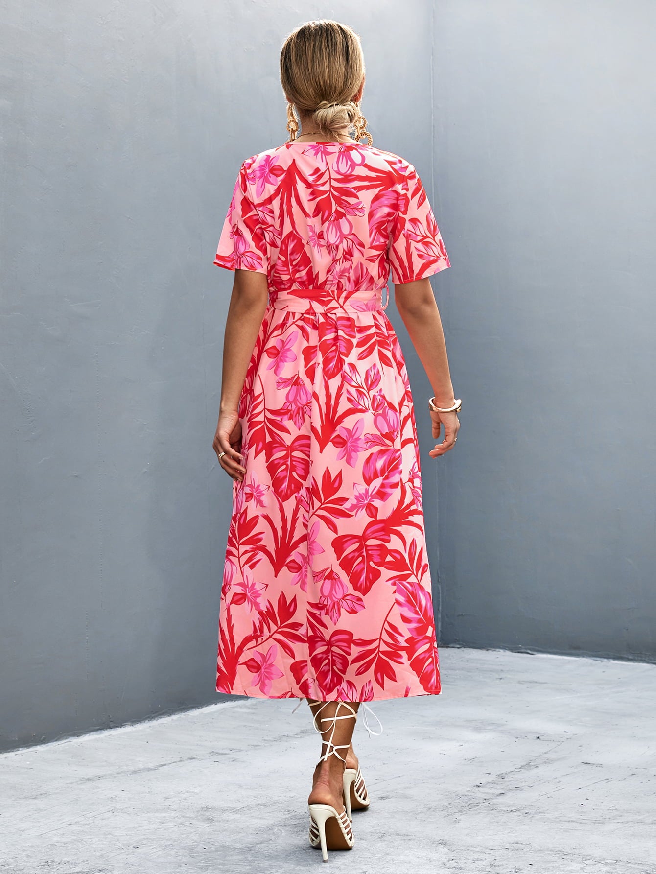 Women's Floral Print Midi Dress