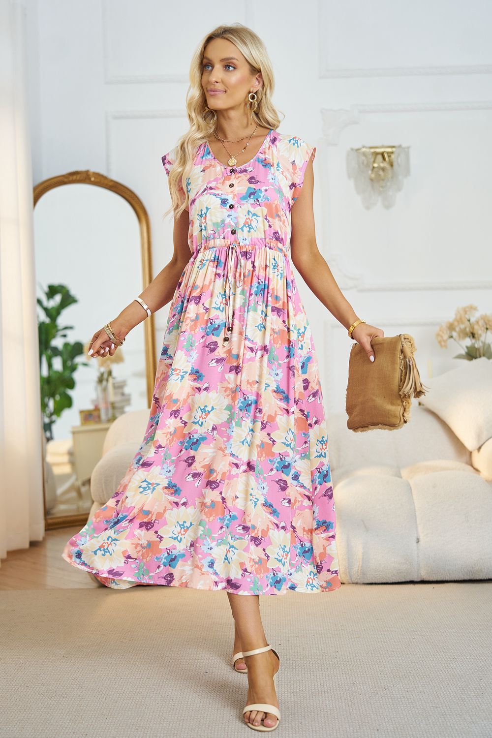 Women's Floral Midi Dress