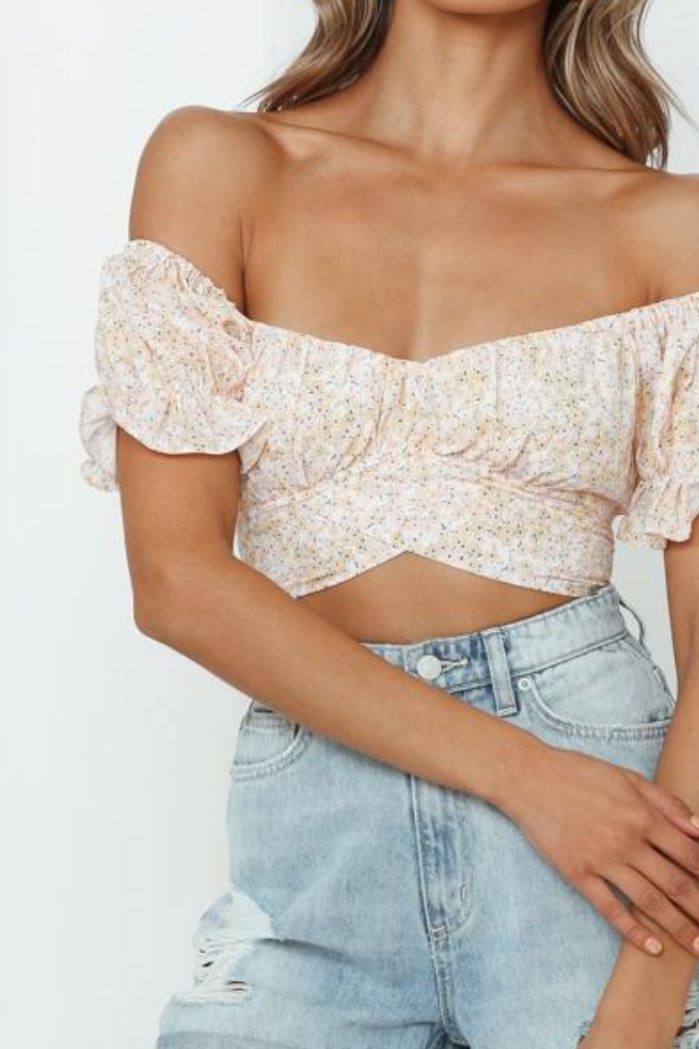 Women's Flower Ruffle Blouse