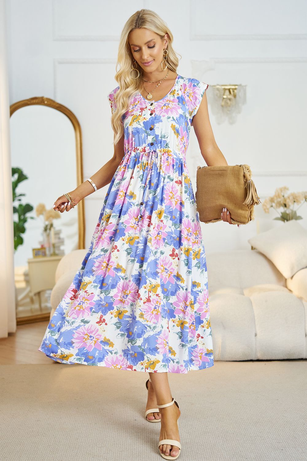 Women's Floral Midi Dress