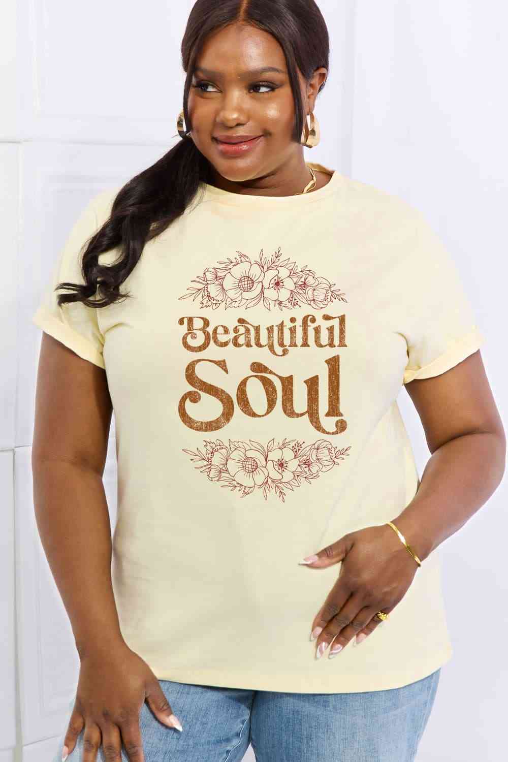 Women's BEAUTIFUL SOUL Graphic Cotton T-Shirt