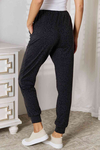 Women's Leopard Print Joggers with Pockets