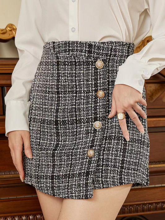 Women's Buttoned Mini Skirt