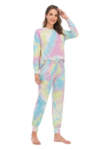 Women's Tie-Dye Top and Pants Lounge Set