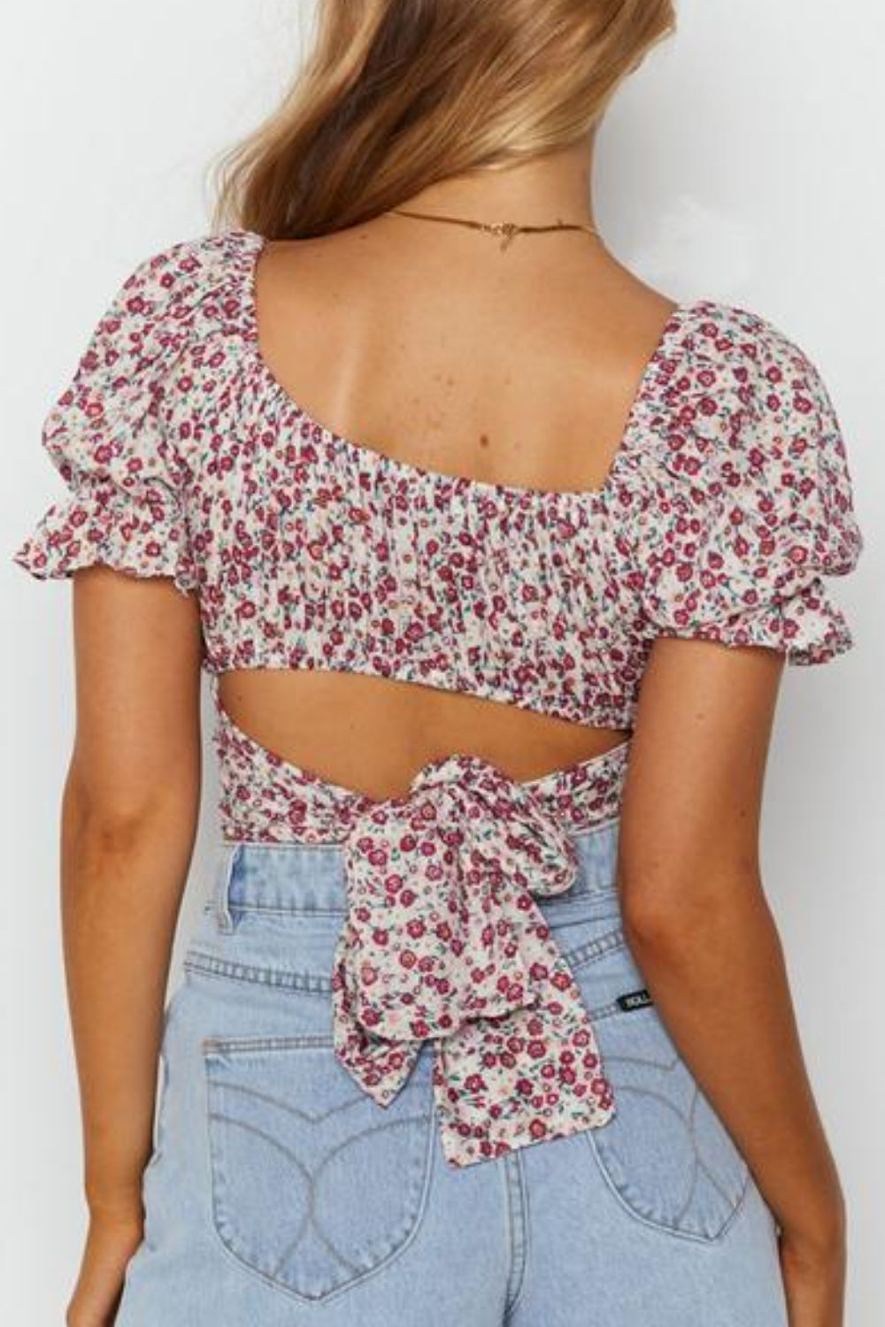 Women's Flower Ruffle Blouse