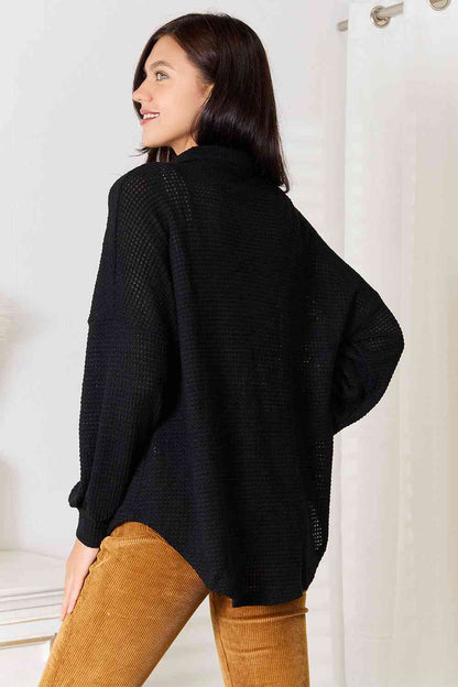 Women's Waffle-Knit Shoulder Shirt