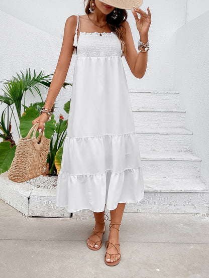 Women's Tie-Shoulder Midi Dress