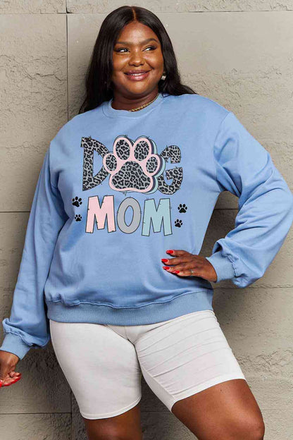 Women's Full Size DOG MOM Graphic Sweatshirt