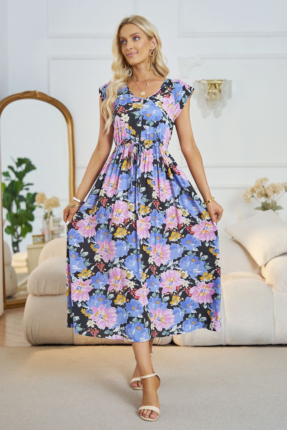 Women's Floral Midi Dress