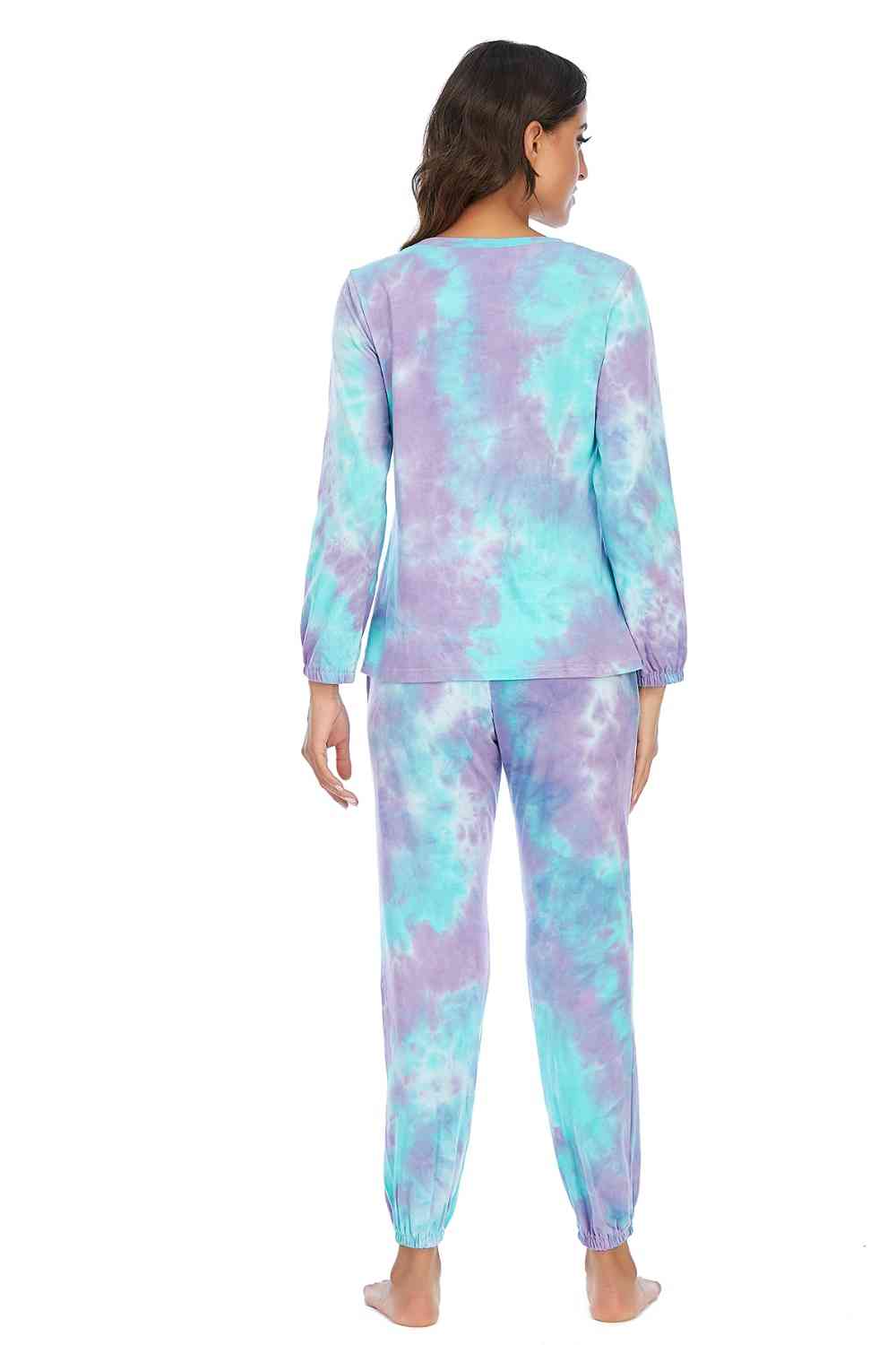 Women's Tie-Dye Top and Drawstring Pants Lounge Sets