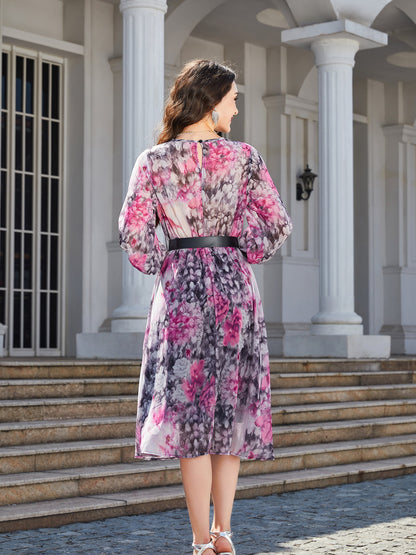 Women's Floral Print Midi Dress