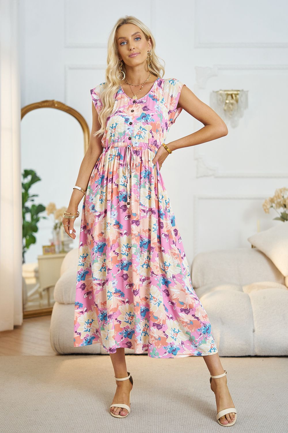 Women's Floral Midi Dress