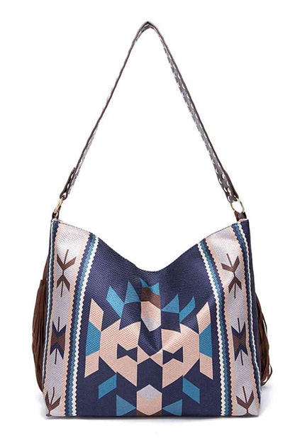 Women's Geometric Canvas Tote Bag