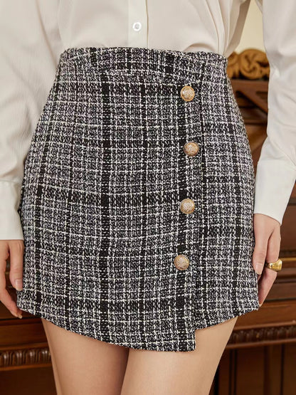 Women's Buttoned Mini Skirt