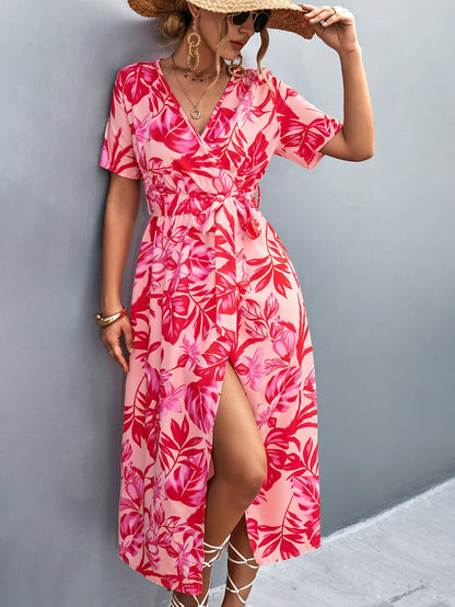 Women's Floral Print Midi Dress