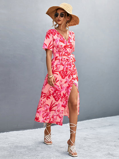 Women's Floral Print Midi Dress